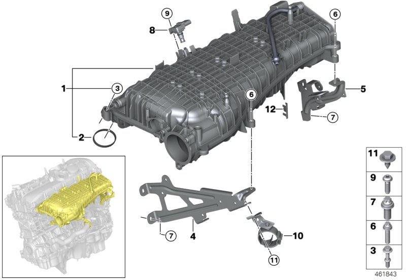 BMW純正ホースホルダー（17128632635）| 17128632635