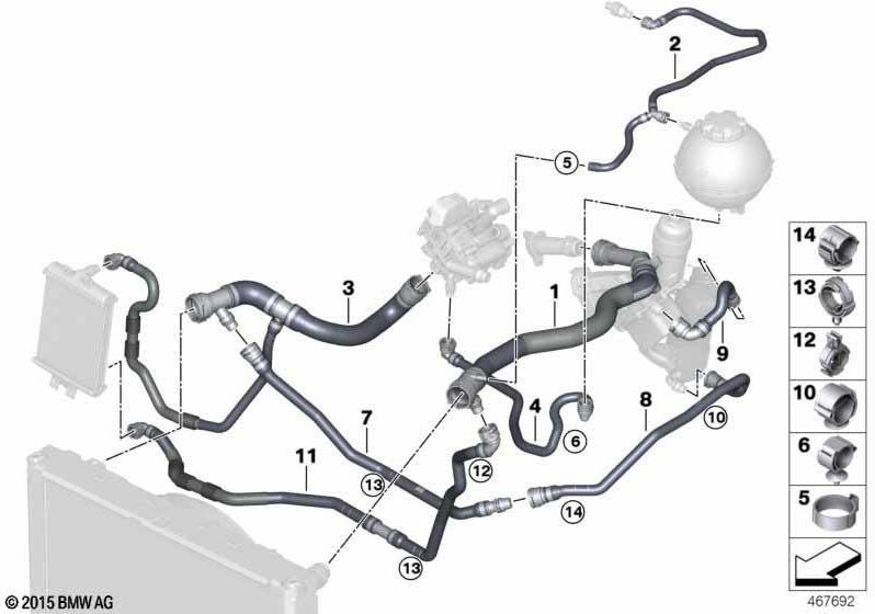 BMW純正リーディングクリップD = 19-21（17128644287）| 17128644287