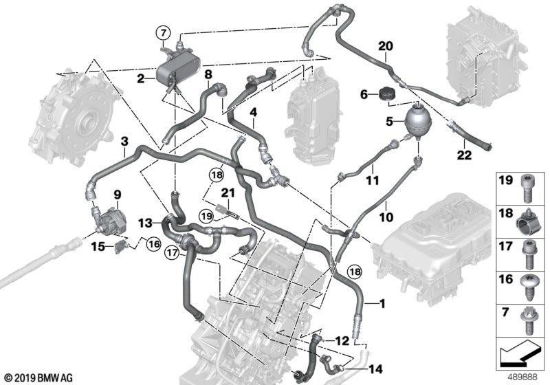 BMW純正クーラントホース（17128656443）| 17128656443