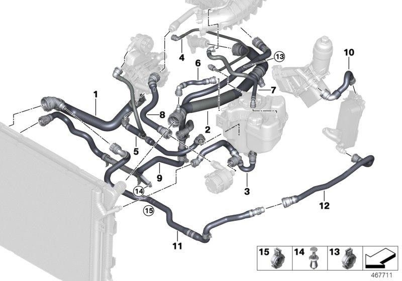 BMW純正ホースクーラートップサーモスタット（17128662836）| 17128662836