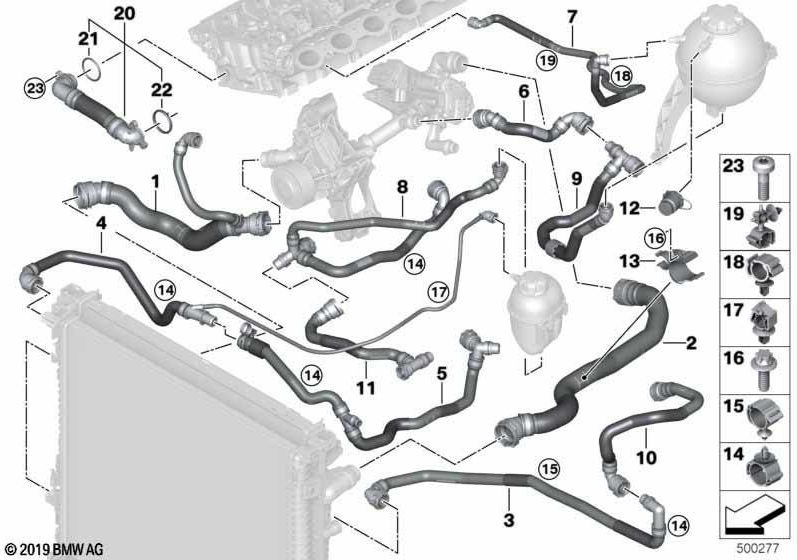 BMW純正ホース電気ウォーターポンプ（17128742656）| 17128742656