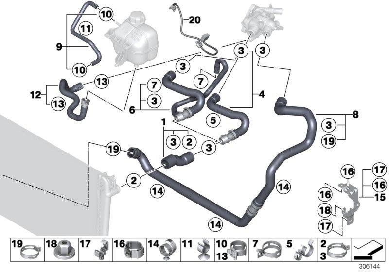 BMW純正クーラントホース（17129802110）| 17129802110
