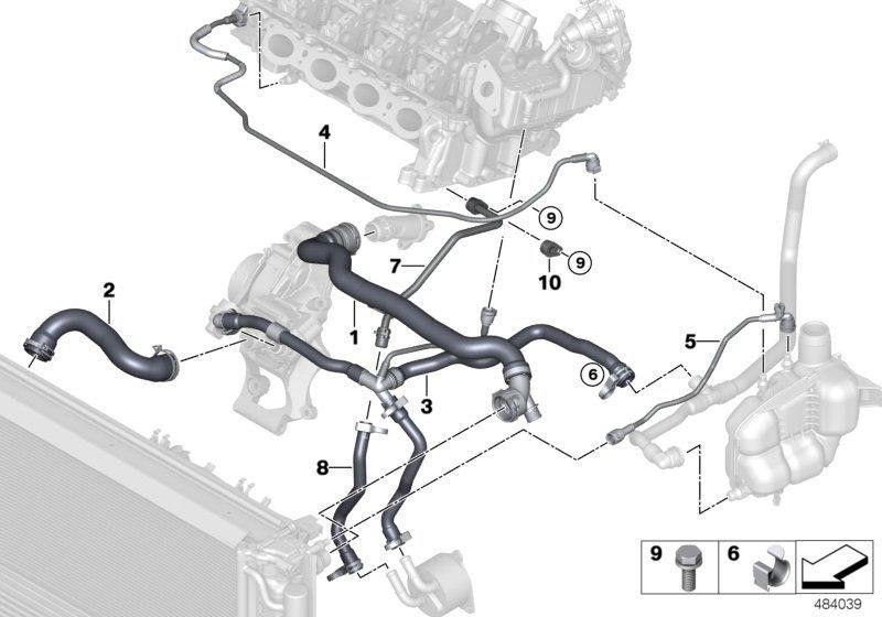 BMW純正パイプ補償コンテナシリンダーヘッド（17129887040）| 17129887040