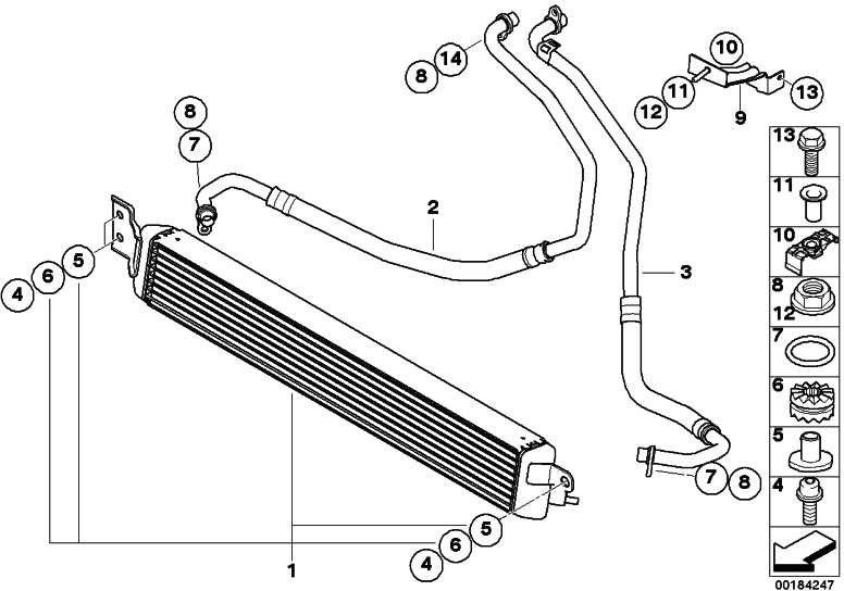 BMW本物のMotorölkühler3シリーズ（17212284075）| 17212284075