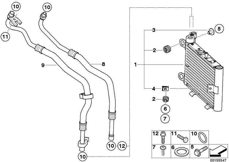 BMW純正Motorölkühler（17213448627）| 17213448627