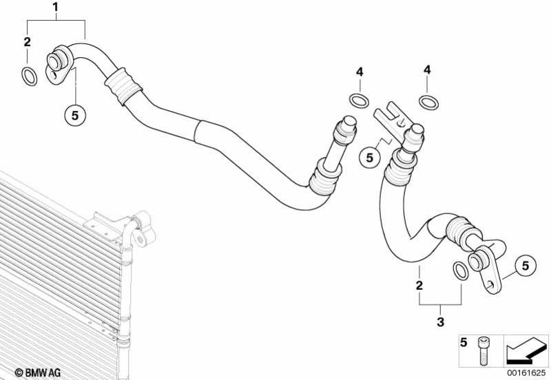 BMW純正モーターオイル冷却ラインリード（17227560979）| 17227560979
