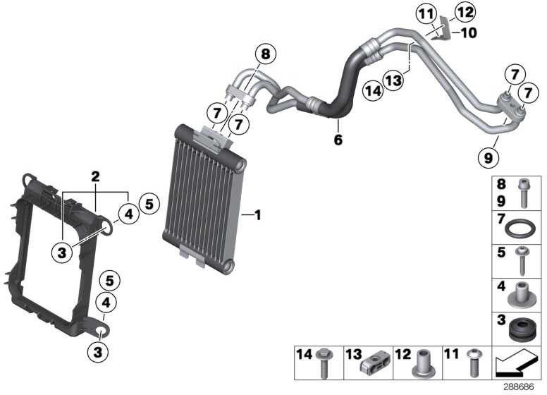 BMW本物のモーターオイル冷却ライン1シリーズ3シリーズ4シリーズ（17227639450）| 17227639450