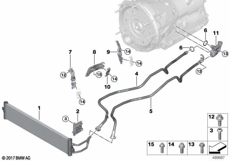 BMW純正ホルターオイル冷却ライン（17227936448）| 17227936448