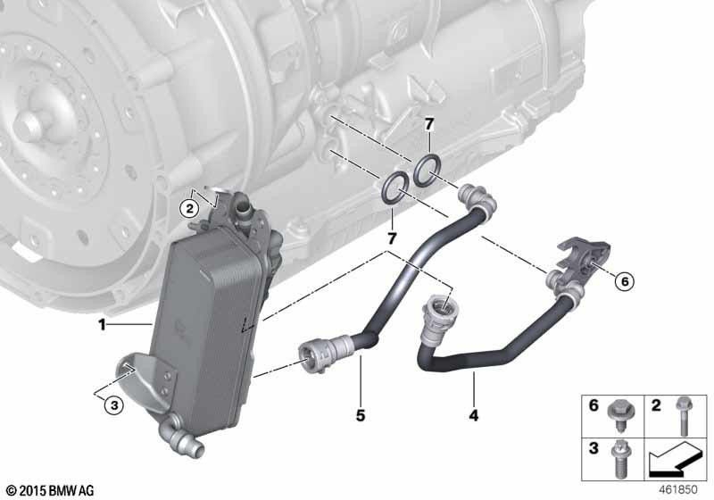 BMW純正ギアオイル冷却ラインリターン（17228576823）| 17228576823
