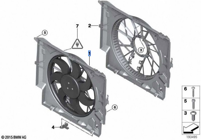 ファン300W（17425A3F105）のBMW純正ファンフレーム| 17425A3F105