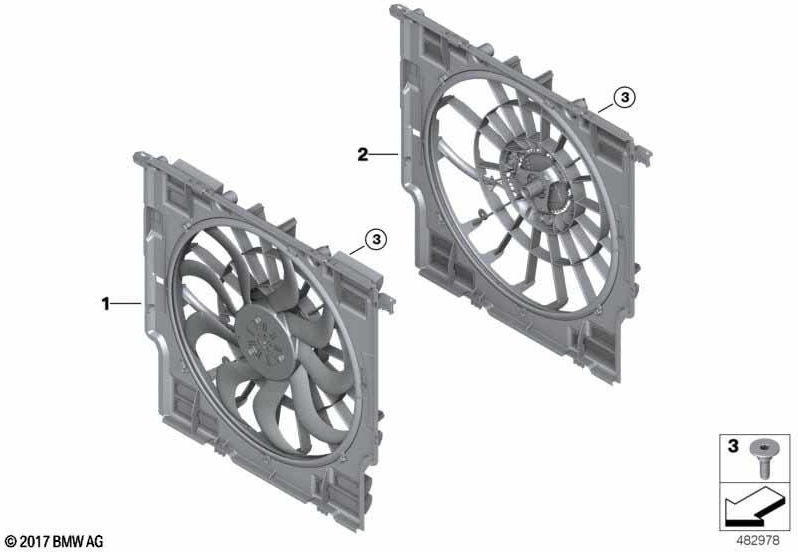 BMW本物のファンフレーム600W（17428472322）| 17428472322