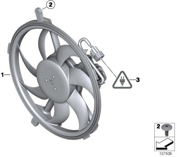 FAN 350W（1742850990）のBMW純正ファンフレーム| 1742850990