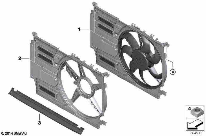 BMW純正ファンフレーム600W-850W（17428596239）| 17428596239