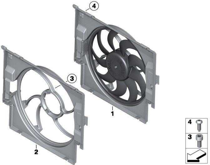 BMW本物のファンフレーム400W / 600W（17428626871）| 17428626871