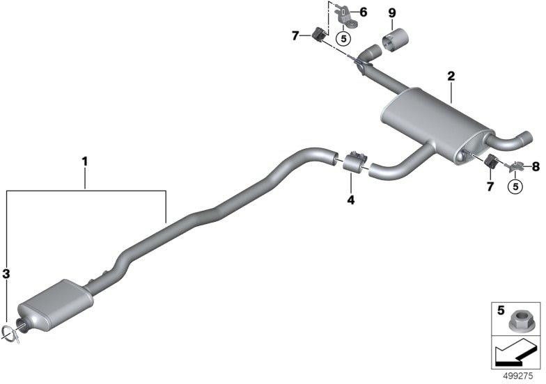 BMW純正ホルター排気システム（18208580666）| 18208580666