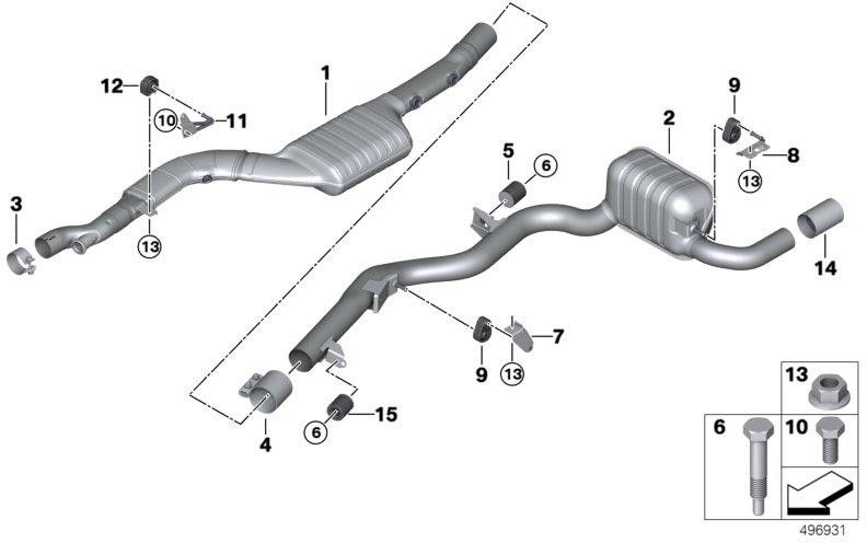 BMW純正クランプクランプd = 65.2mm（18308473736）| 18308473736