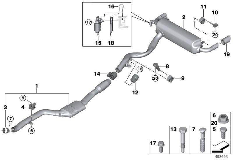 BMW純正テールパイプブラインドブラッククロムd = 90mm（18308485758）| 18308485758
