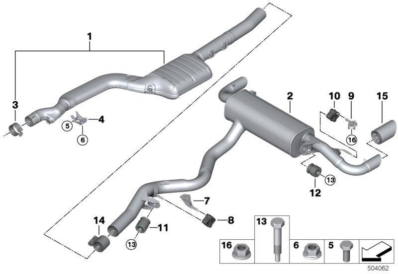 BMW本物のエンドスリップブラッククロムd = 90mm（18308485761）| 18308485761