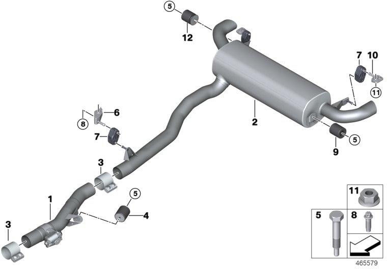 BMW純正ホルター小説ダンパーバック右（18308582061）| 18308582061