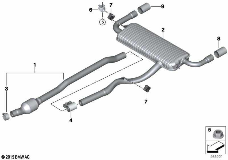 BMW純正ナッハサイレンサー（18308582664）| 18308582664