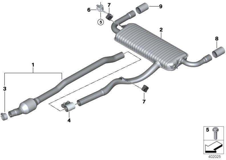 BMW純正ナッハサイレンサー（18308584867）| 18308584867