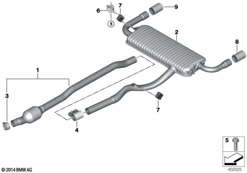 BMW純正ナッハサイレンサー（18308584869）| 18308584869