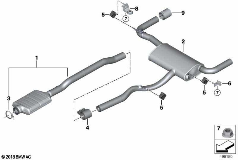 BMW純正ナッハサイレンサー（18308593657）| 18308593657