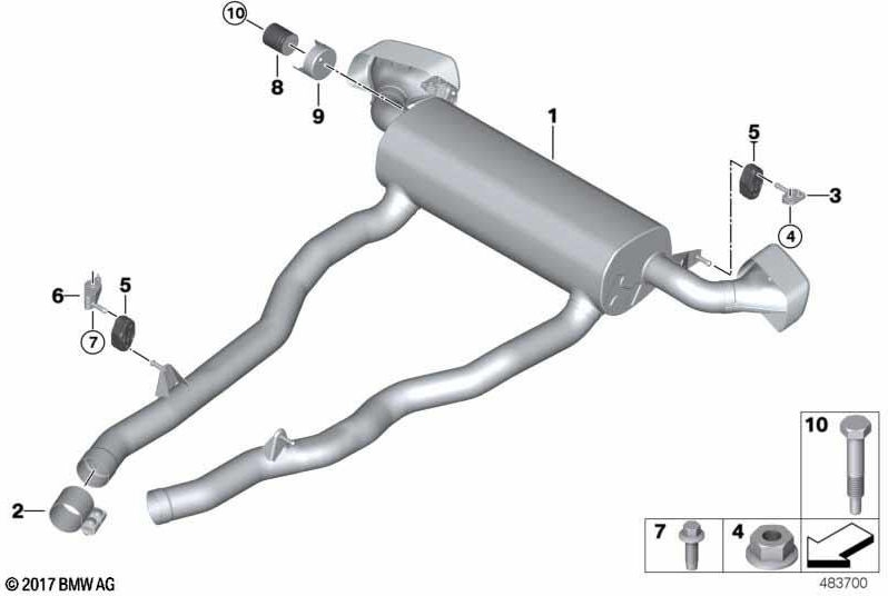 BMW本物のナッハサイレンサー（18308594032）| 18308594032