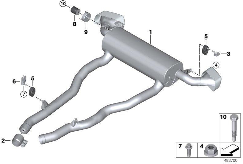 BMW本物のナッハサイレンサーEU6（18308595366）| 18308595366