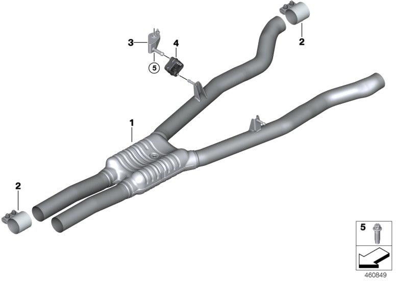 BMW本物のホルターナッハサイレンサー左（18308599159）| 18308599159