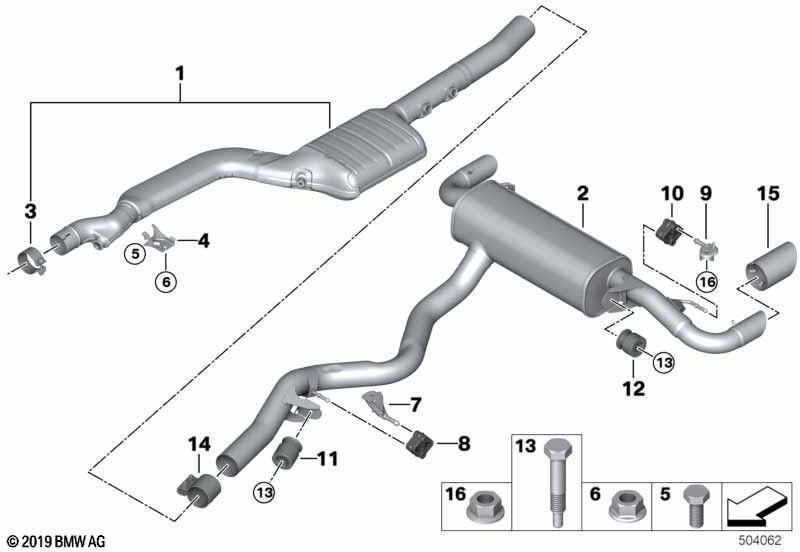 BMW純正ホルターナッハサイレンサーフロント（18308599409）| 18308599409