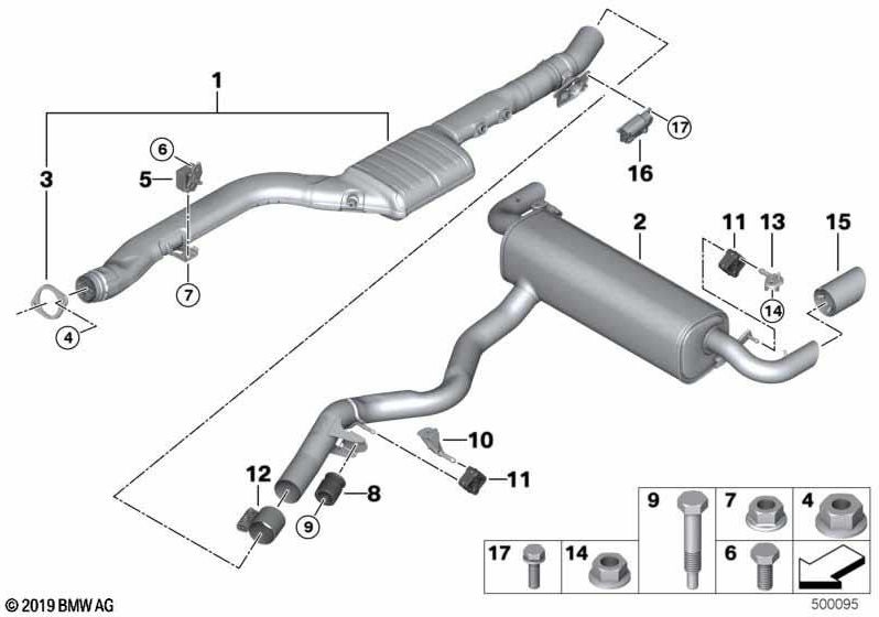 BMW純正ナッハサイレンサー（18308599487）| 18308599487