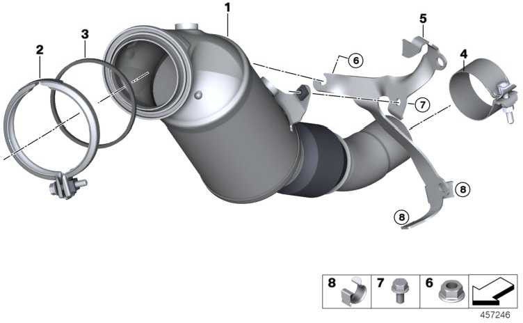 BMW純正クランプクランプD = 80.0mm 3シリーズ4シリーズ1シリーズ（18308623284）| 18308623284