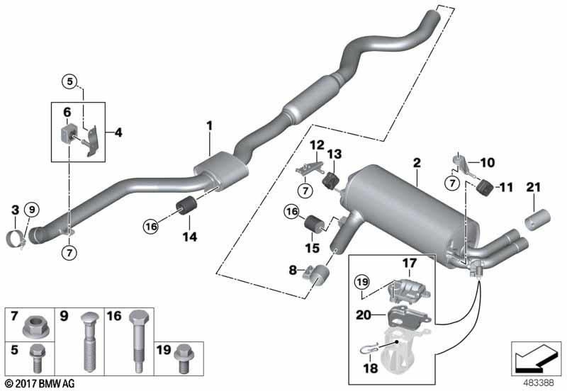 BMW純正ナッハサイレンサー（18308638771）| 18308638771