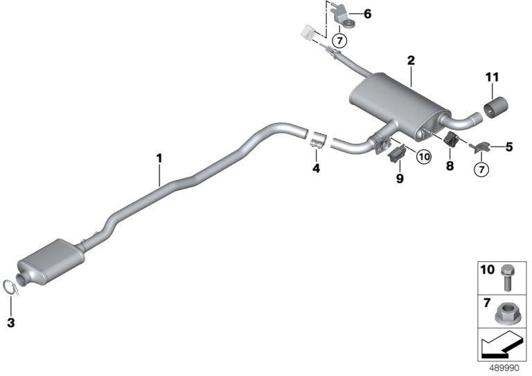 BMW純正アースパイプブレンドd = 90mm（18308668527）| 18308668527