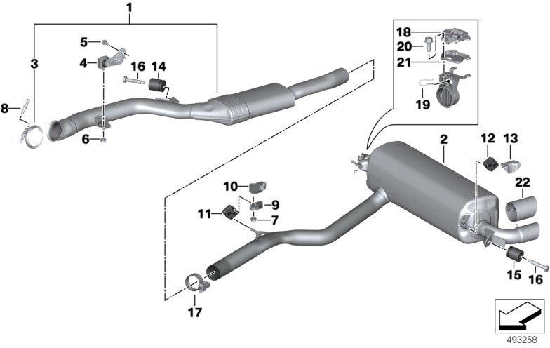 BMW純正テールパイプブラインドブラッククロムd = 90mm（18308679178）| 18308679178