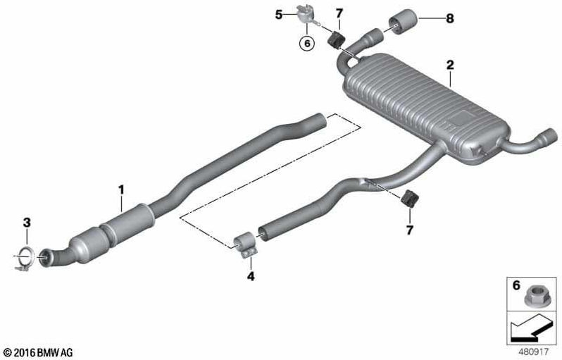BMW純正ナッハサイレンサー（18308685852）| 18308685852