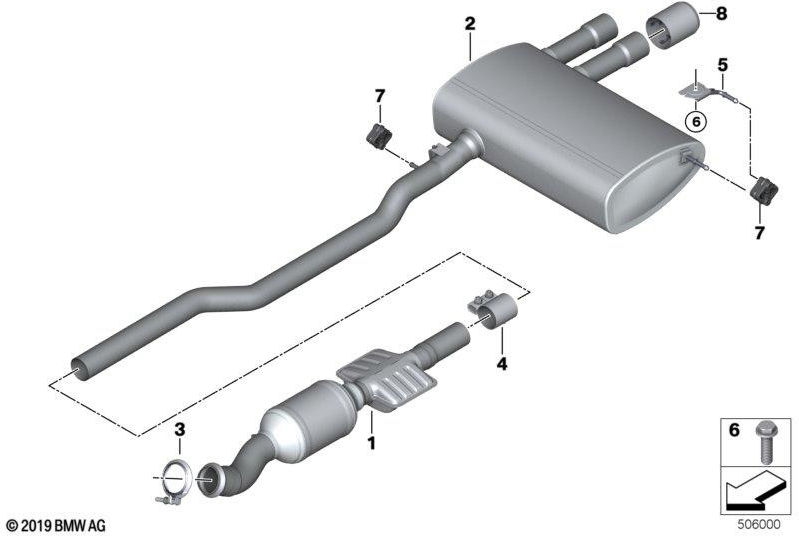 BMW純正ナッハサイレンサーRDE（18308687490）| 18308687490