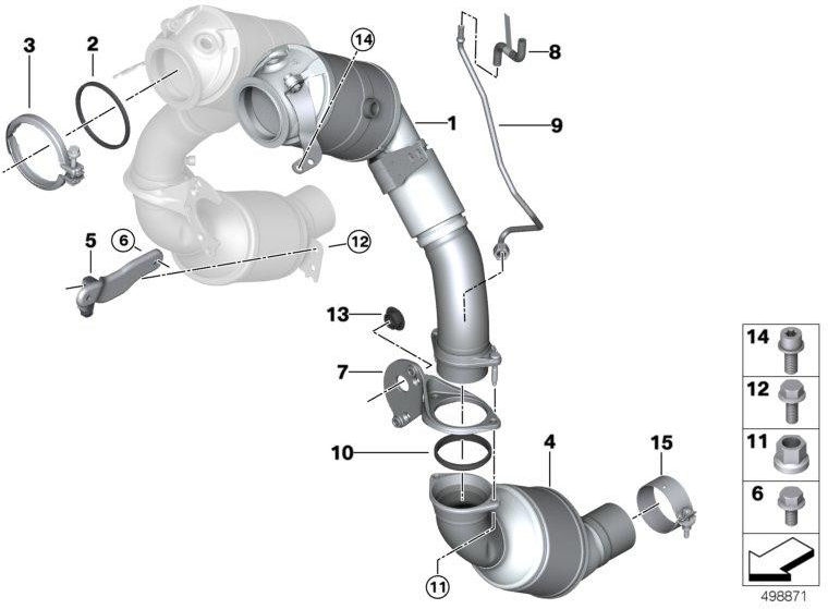 BMW純正フォームホースCyl.1-4（18328482887）| 18328482887