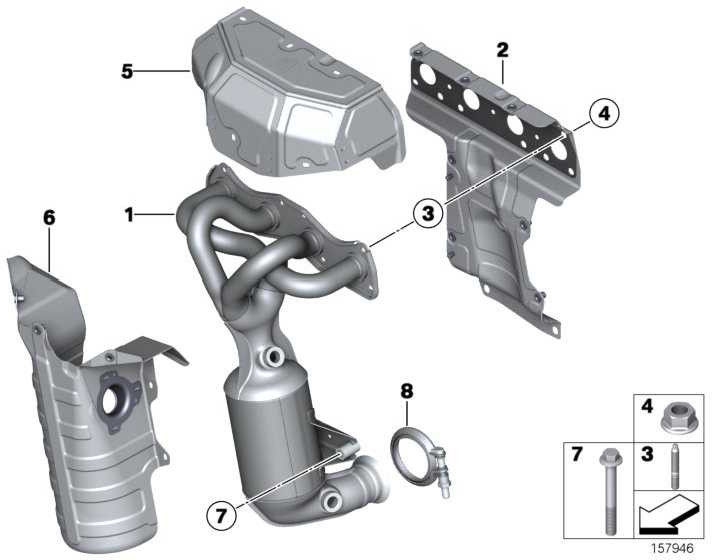 Hitzeschild Mini（18407563111）のBMW純正シール| 18407563111