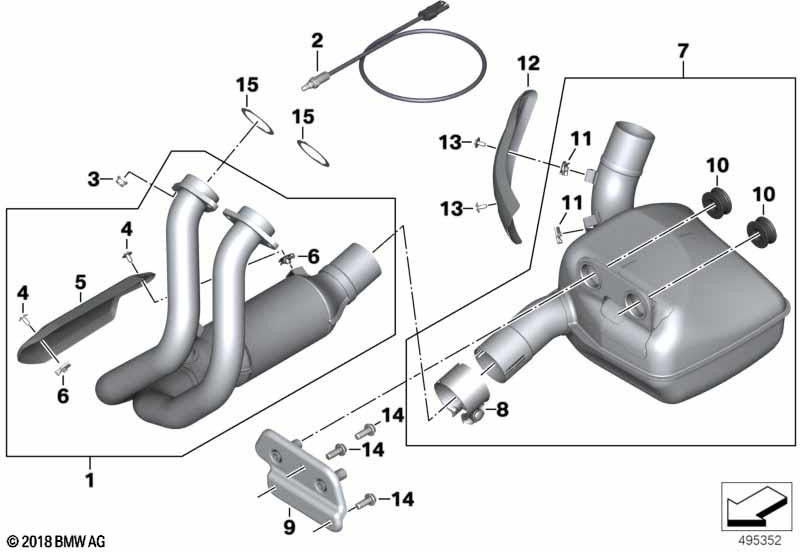 BMW本物の排気マニホールドEU4（18518550447）| 18518550447
