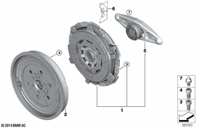 BMWクラッチパーツの本物のセット（21209485224）| 21209485224