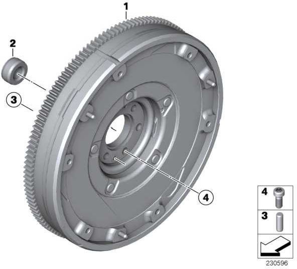 BMW純正2つの質量スイングd = 228mm mini（21217599835）| 21217599835
