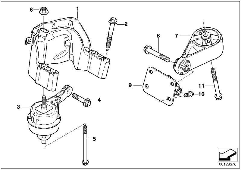 BMW本物のゴム製ベアリングミニ（22116778610）| 22116778610