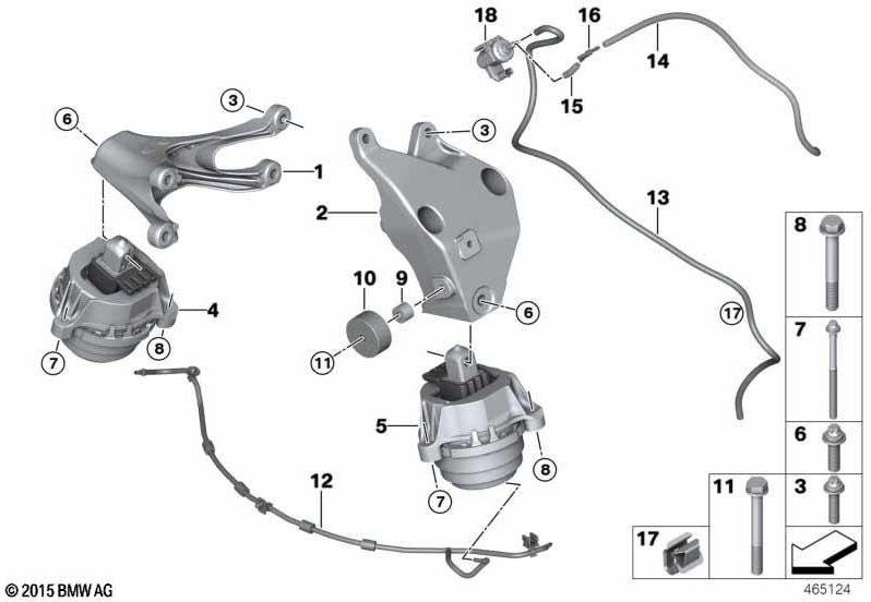 BMW本物のモーターストレージ右（22116860478）| 22116860478