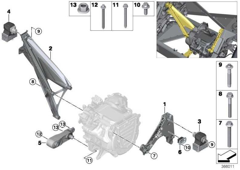 BMW本物のトラグボックE-Machine I3（22116878935）| 22116878935