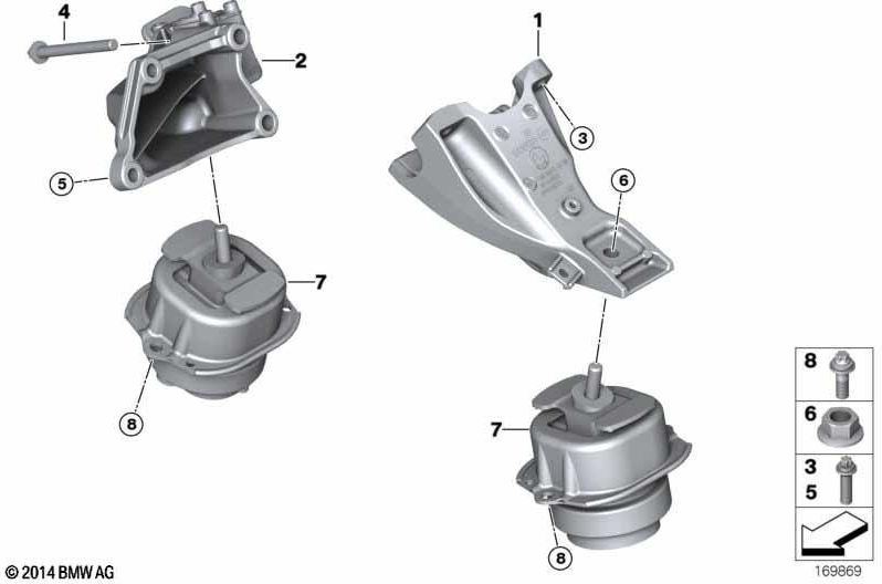 BMW純正MotorsChutzbock Right（22116882036）| 22116882036