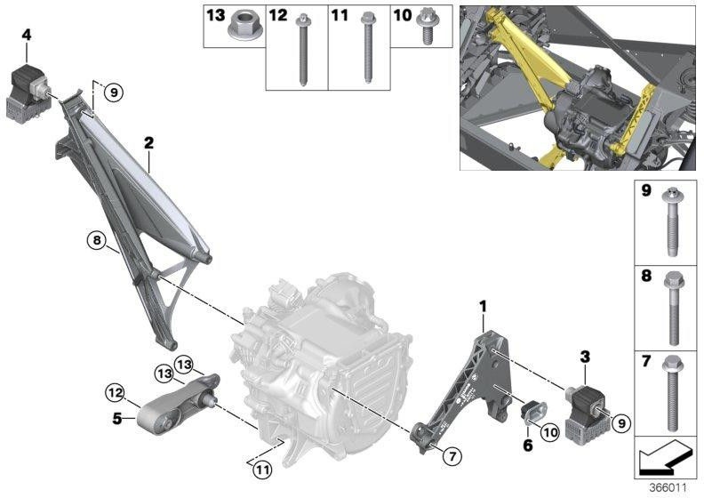 BMW純正モーターストレージ右（22116887268）| 22116887268