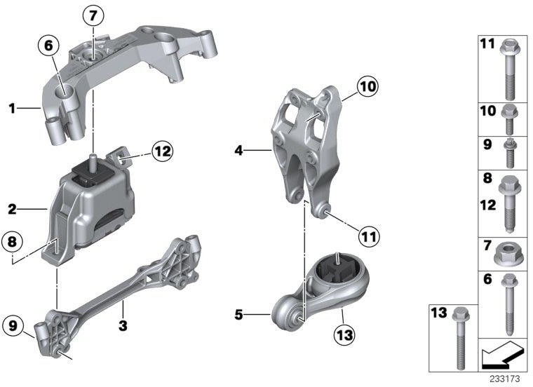 ゴム製のBMW純正ホルダー（22119806995）| 22119806995