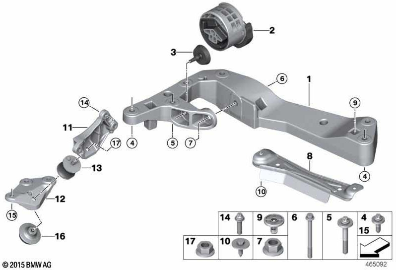 BMW本物のゴム製ベアリング（22327953115）| 22327953115